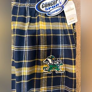 Notre Dame Fleece Pajama Pants with Tags - Unisex